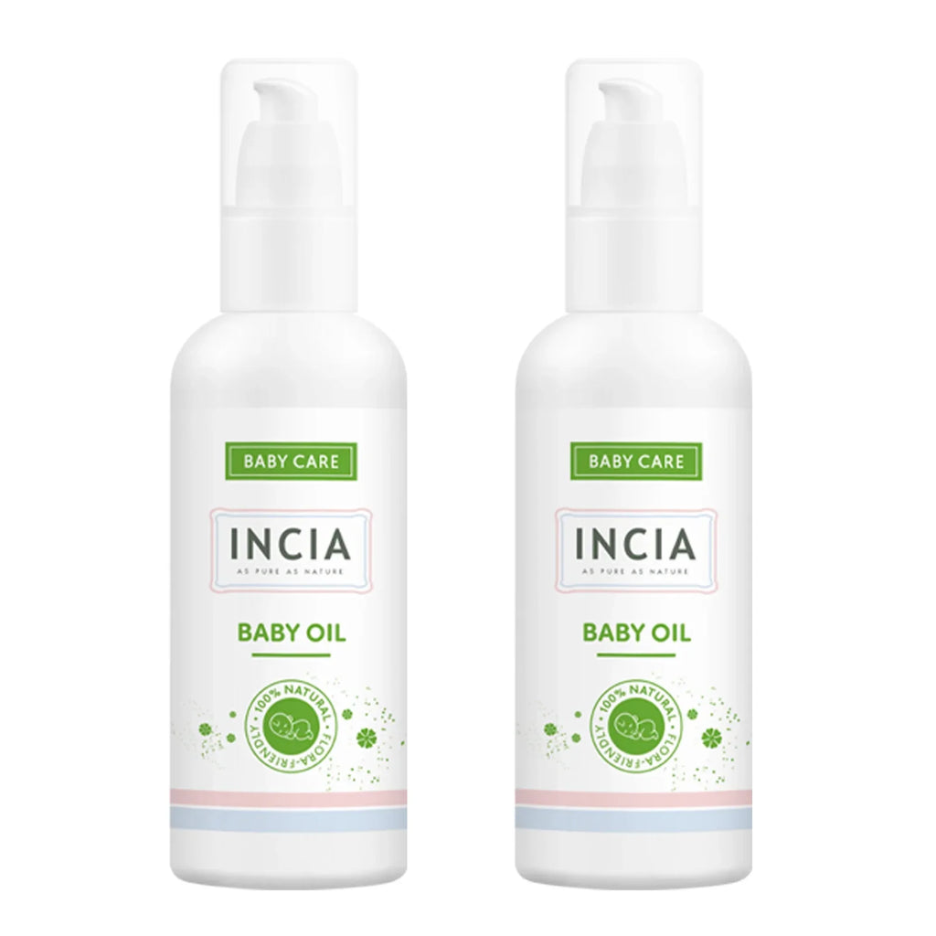 Natural Baby Oil Organic Baby Massage Oil with Jojoba Paraffin Free Herbal Vegan 110mL x2