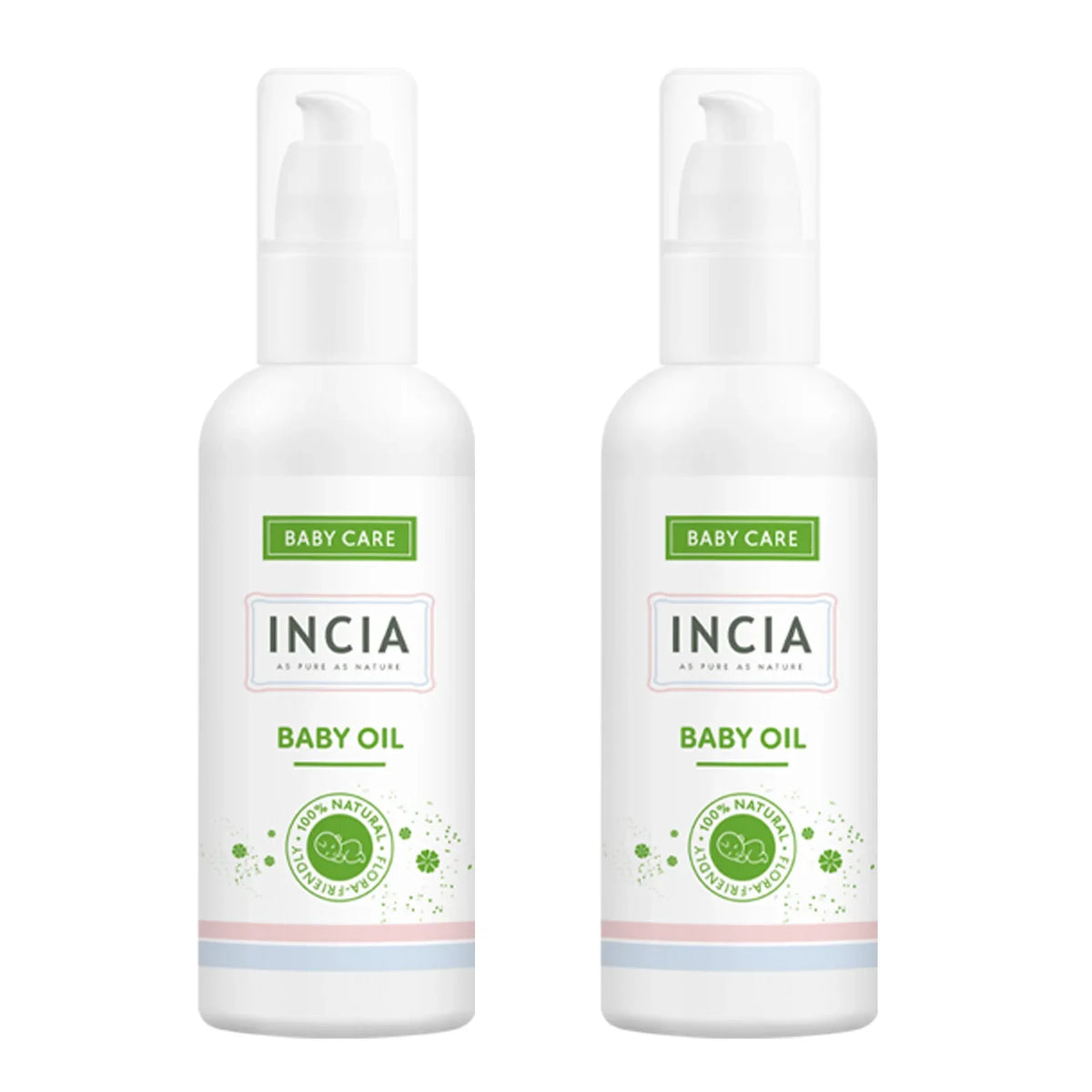 Natural Baby Oil Organic Baby Massage Oil with Jojoba Paraffin Free Herbal Vegan 110mL x2