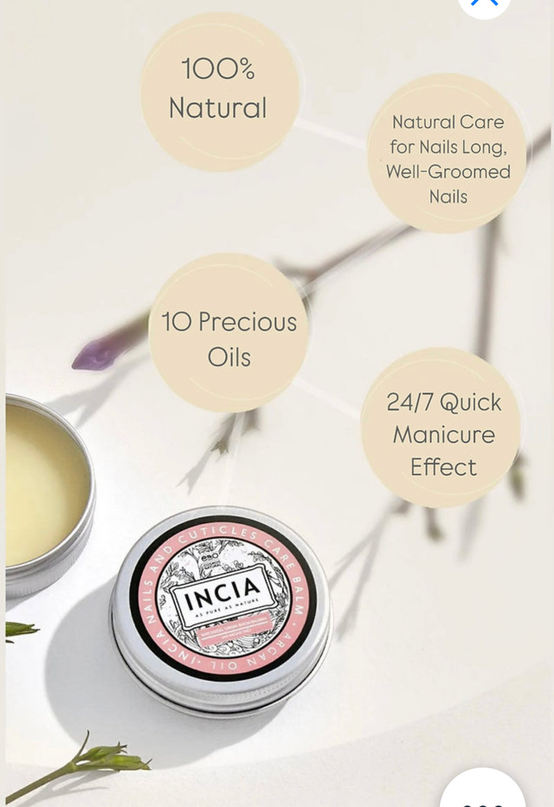 INCIA 100% Natural Cuticle and Nail Care Balm 15 mL