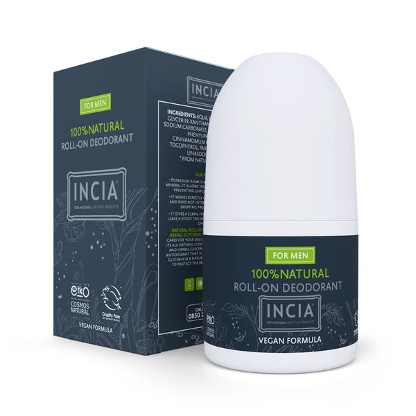 Natural Roll-on Deodorant For Men Anti Sweat Odor Anti Stain 50mL