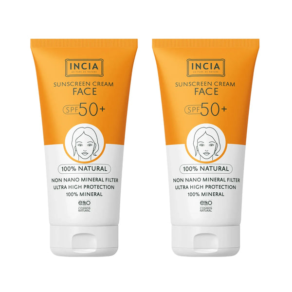 Natural Face Sunscreen Anti Blemish High Protection With Mineral Filter SPF50 UVA UVB 50mL