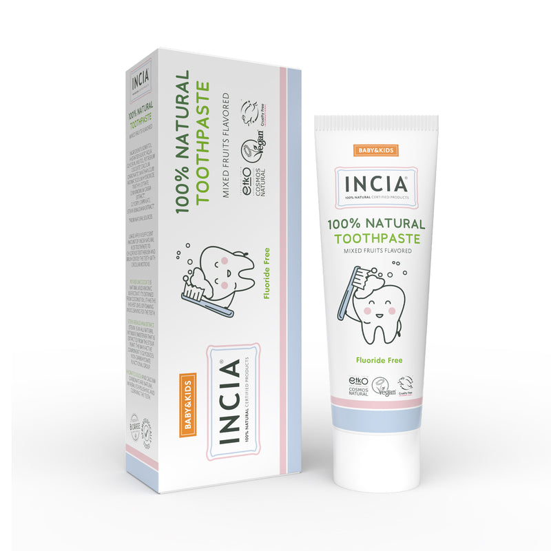 Natural Toothpaste Baby & Kids Mixed Fruit Flavour Fluoride Free 50mL
