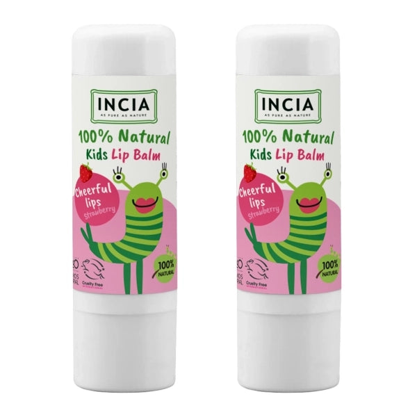 Natural Lip Cream for Kids – Strawberry Lip Balm 6g x2