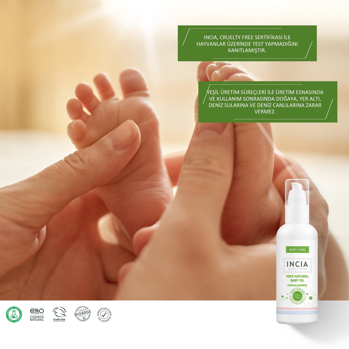 Natural Baby Oil Organic Baby Massage Oil with Jojoba Paraffin Free Herbal Vegan 110mL x2