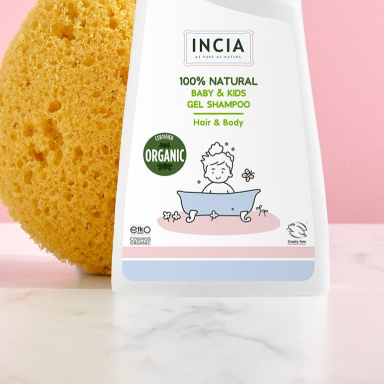 Natural Organic Baby And Kids Gel Shampoo for Hair & Body 350mL x 2