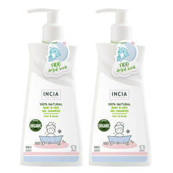 Natural Organic Baby And Kids Gel Shampoo for Hair & Body 350mL x 2