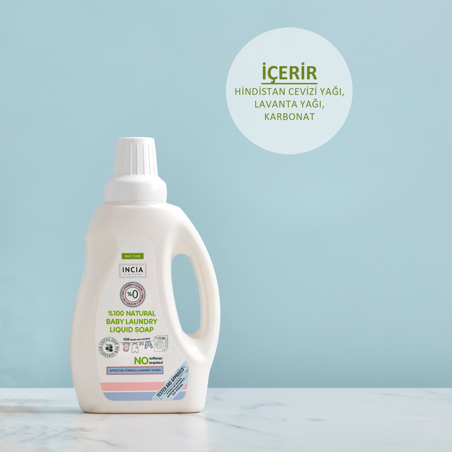 Natural Baby Laundry Soap Lavender with Fabric Softener 750mL & Baby Dish Soap 500mL Set
