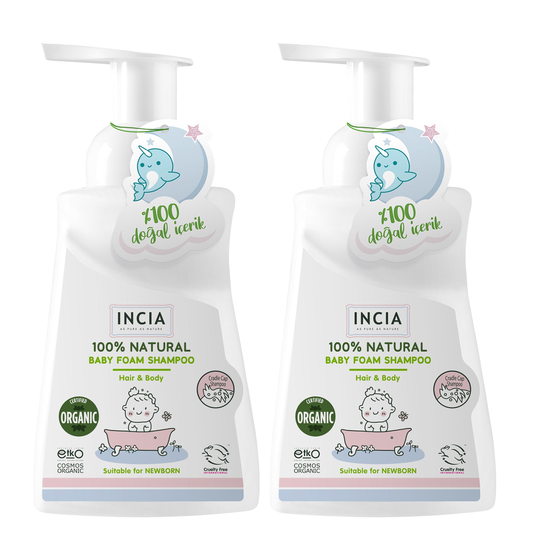 Natural Baby Shampoo – Newborn Hair and Body Shampoo with Lavender 200mL
