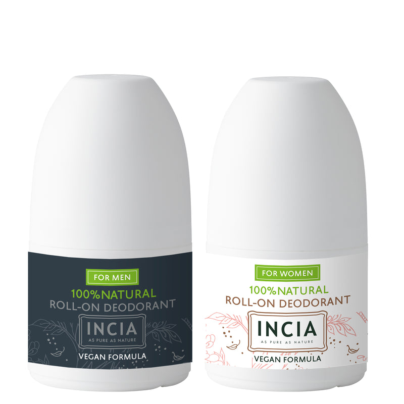 Natural Roll-On Deodorant – Women's and Men's Deodorant Set 50ml